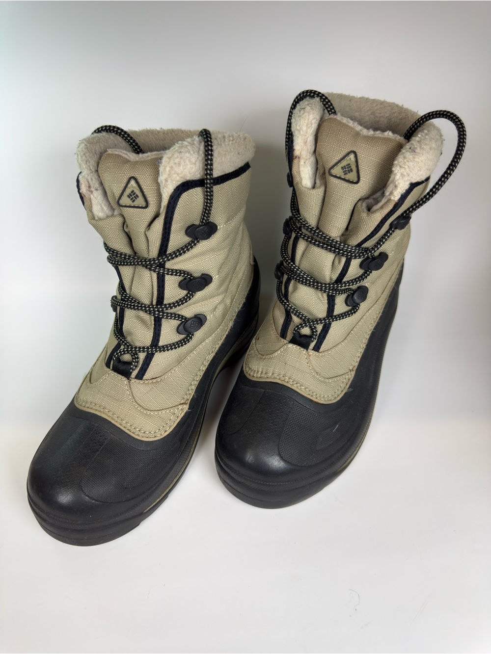 Columbia Women's Beige and Black Winter Snow Rain Boots US 8